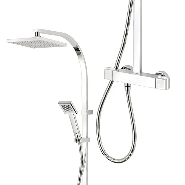 Triton Tees Thermostatic Bar Shower Mixer With Diverter & Kit - Chrome - Image 3