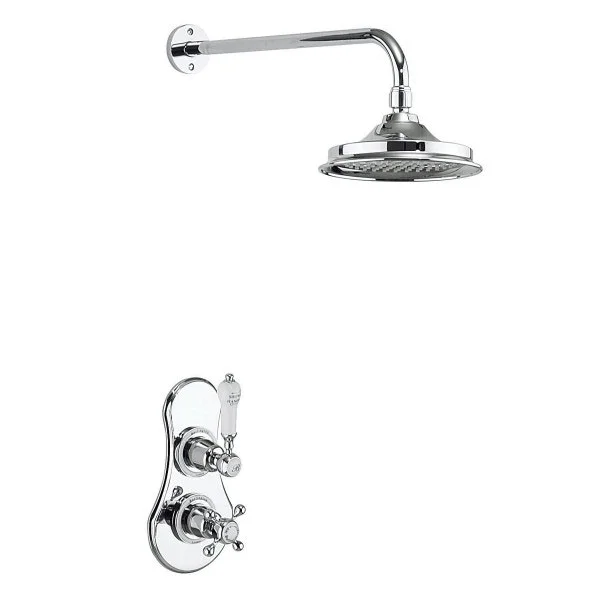 Burlington Severn Thermostatic Concealed Single Outlet Shower Valve With Fixed Head