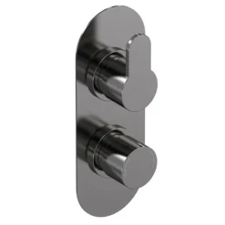 Venice Giro Twin Thermostatic Shower Valve - Brushed Gun Metal