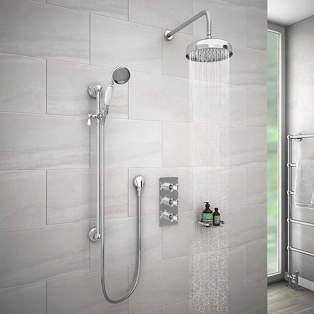 Astoria Traditional Triple Concealed Thermostatic Shower Valve - Image 6